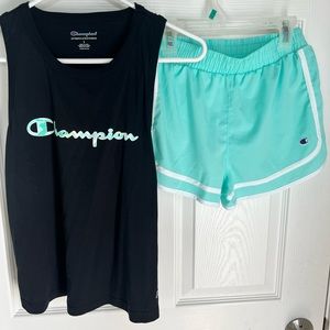 Girls Short and Tank Champion Set